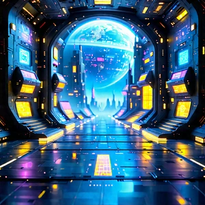 (futuristic:1.15) Innovation Hub With Futuristic Scene,