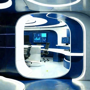 Futuristic Tech Startup Office With Image, There
