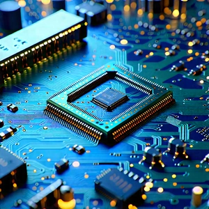 Close-up of electronic circuit