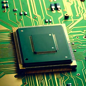 Close-up of microprocessor