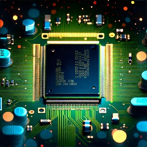 Close-up of microprocessor