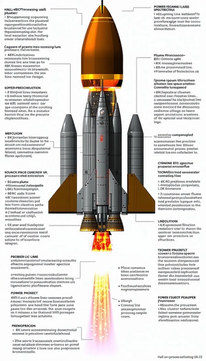 The Image Is A Diagram Of A Rocket, Showing Its Various Components And Their Functions