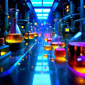 (futuristic:1.39) Research Laboratory With Colorful, Computer-generated