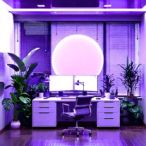 Lifestyle Concept Art: Home Office With Plants And Natural Elements With Image, There