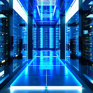 (futuristic:1.38) server room