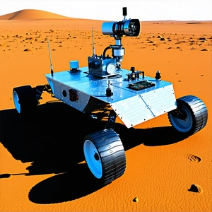 A Futuristic Robotic Vehicle With A Large Wheel And A Smaller Wheel On The Front
