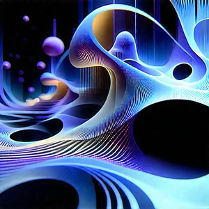 Futuristic digital workspace