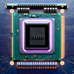 Close-up of microprocessor