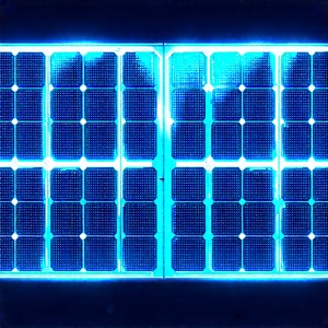 Solar panel with blue light (glow:1.31)
