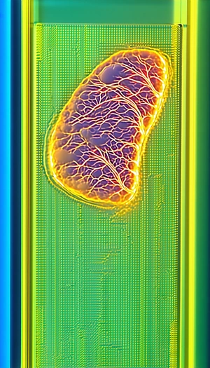 A Close-up Of A Heart, Which Is Illuminated By A Bright Light