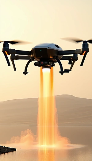A Large Jet Is Flying Through The Sky, Leaving A Trail Of Smoke Behind It