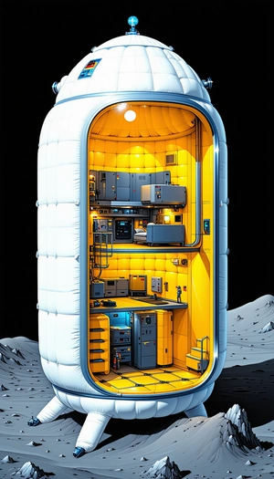 futuristic drawing space station