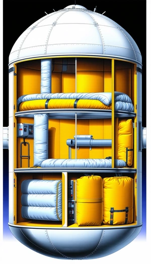 colorful illustration space station