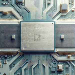 Close-up of microprocessor