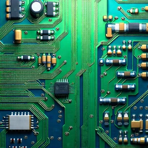 Close-up of electronic circuit