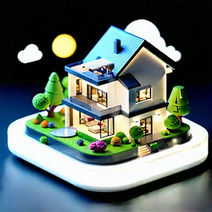 Smart home (device:1.23) with digital artwork