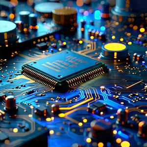 Close-up of electronic circuit