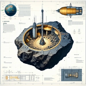 detailed drawing futuristic