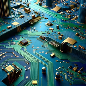 Close-up of electronic circuit