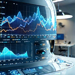 Financial technology in (design:1.12) studio