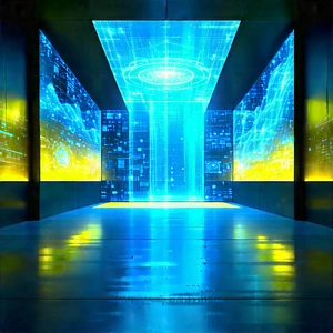 Futuristic Tech Startup Office With Image, There
