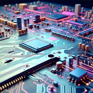Close-up of electronic circuit