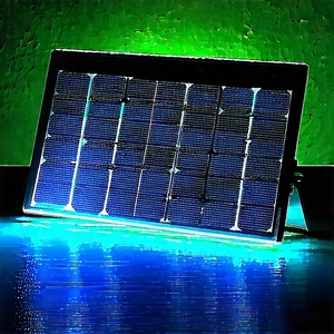 Solar Panel With Neon Accents With Solar Panel