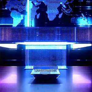 Futuristic tech startup office