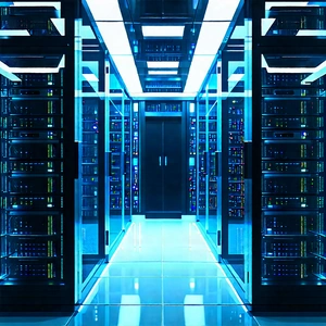 (futuristic:1.37) server room