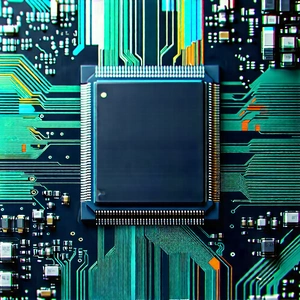 Close-up of microprocessor