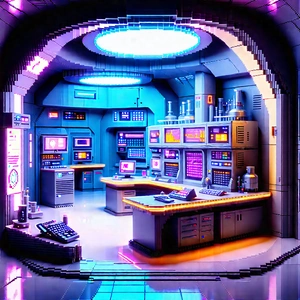 Futuristic research laboratory