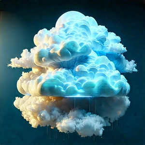 Cloud Computing Visualization With Large, Colorful