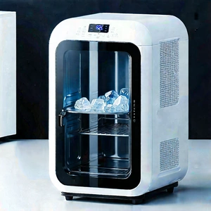 Innovative Smart Appliance Design With White Refrigerator