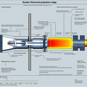 A Diagram Is Displayed On A Blue Background, Showing The Different Stages Of A Nuclear Reactor