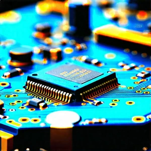 Close-up of electronic circuit
