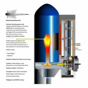 A Diagram Shows A Rocket Engine With A Flame Coming Out Of It