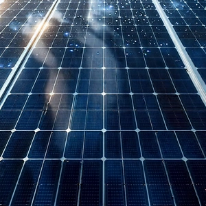 Solar Panel With (digital:1.16) Particles With Large Solar