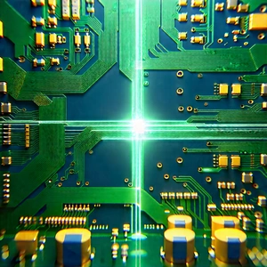 Circuit board with laser scanning
