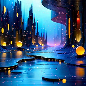 Futuristic innovation hub