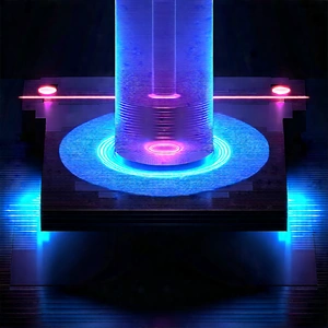 Quantum computer with neon accents