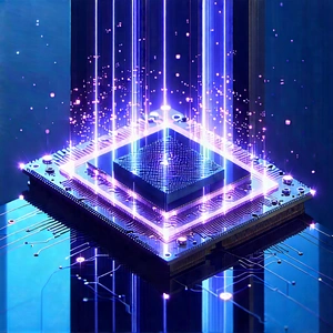 Quantum Computer With Laser Scanning With Computer Chip