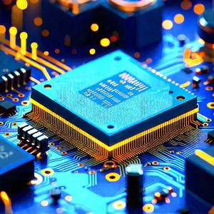 Close-up of electronic circuit