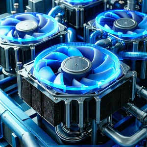 Close-up of cooling system