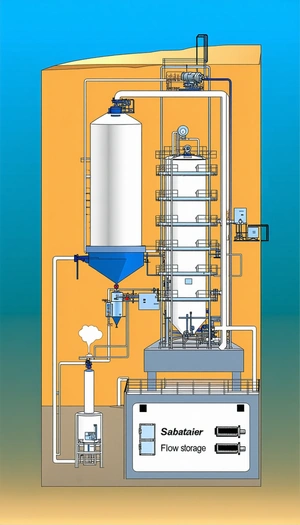 The Image Is A Colorful Drawing Of A Factory With A Large White Tower