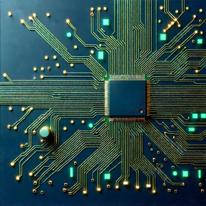 Circuit board with digital particles