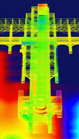 A Large, Colorful, And Abstract Structure Is Depicted In The Image