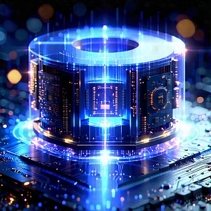 Quantum computer with laser scanning