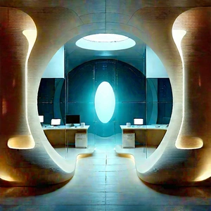 Futuristic Tech Startup Office With Image, There