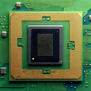 Close-up of microprocessor