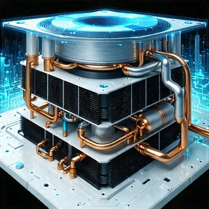 Close-up of cooling system